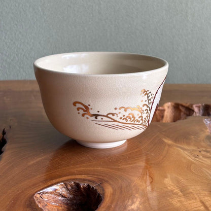 Miyaji Eika | Hinode Tsuru Chawan | Sunrise & Crane Tea Bowl | Ceremonial | New Year