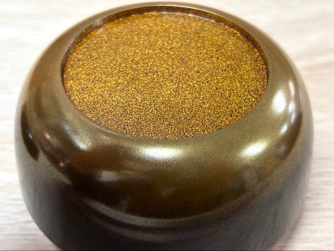 Maki-e Lacquer Hira-Natsume by Kiyose Ikkō — Fan Shiogama Motif Kin-Sunago Interior
