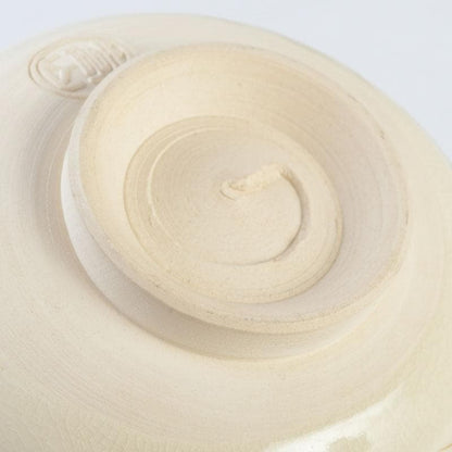 Tsuguji Suzan Ninsei-Style Tea Bowl | Water Wheel, Waves, Willow | Kyoto Tradition | Tomobako