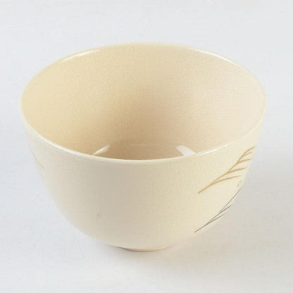 Tsuguji Suzan Ninsei-Style Tea Bowl | Water Wheel, Waves, Willow | Kyoto Tradition | Tomobako