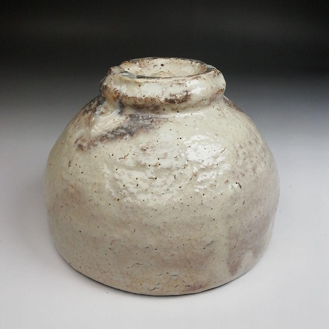 Hagi Ware Tea Bowl by Eikyu Shosai - Toshoan White Glaze Chawan with Signed Box