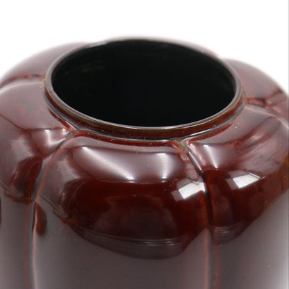 Dōba Sōkō Joshinsai-Konomi Akoda Tame-Nuri Lacquer Tea Caddy with Shifuku
