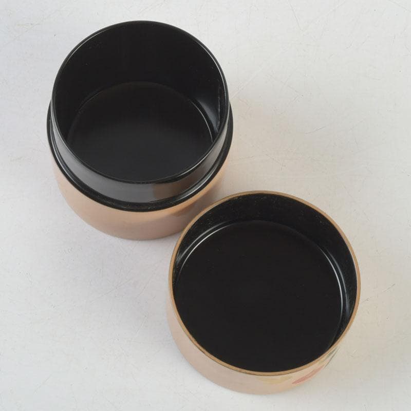 Suiho Morning Glory Maki-e Lacquer Tea Caddy Chaki with Tomobako