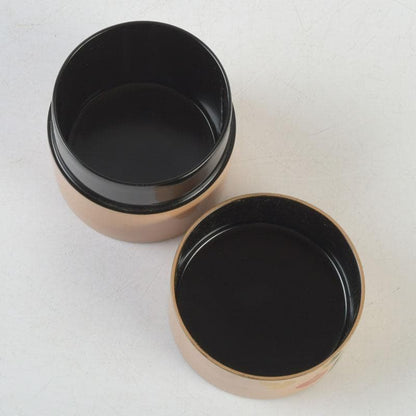Suiho Morning Glory Maki-e Lacquer Tea Caddy Chaki with Tomobako