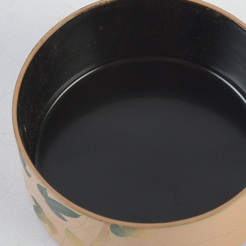 Suiho Morning Glory Maki-e Lacquer Tea Caddy Chaki with Tomobako