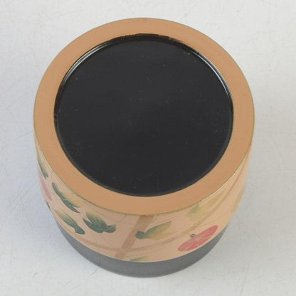 Suiho Morning Glory Maki-e Lacquer Tea Caddy Chaki with Tomobako