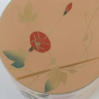 Suiho Morning Glory Maki-e Lacquer Tea Caddy Chaki with Tomobako