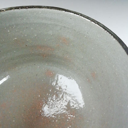 Kenzan Plum Blossom Tea Bowl by Omuro-gama - Seigaiha Gold