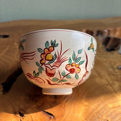 Matcha Bowl Dragon Motif Overglaze Enamel Chawan by Shibata Tadashi
