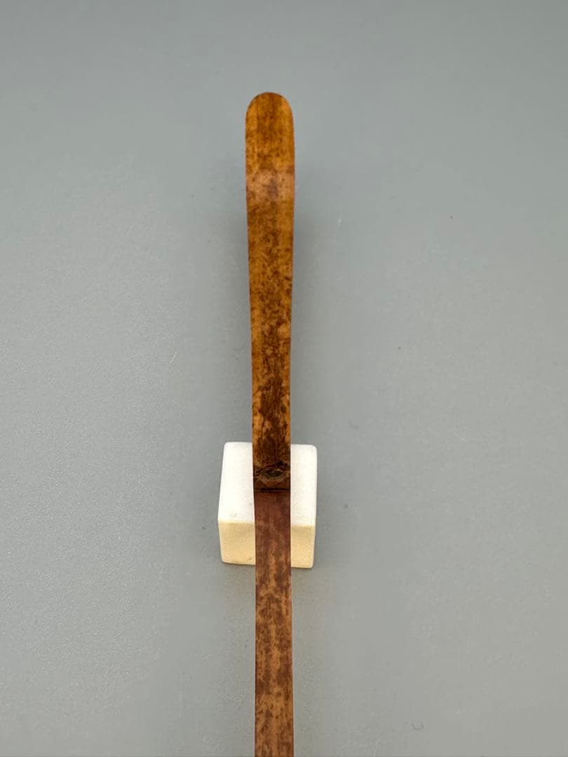 Kenninji Temple Chashaku Tea Scoop — Mei 'An no Tomo' (Friend of the Hermitage) by Ekishu, Smoked Bamboo with Original Case & Box