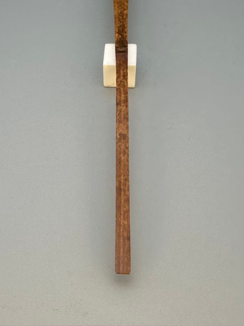 Kenninji Temple Chashaku Tea Scoop — Mei 'An no Tomo' (Friend of the Hermitage) by Ekishu, Smoked Bamboo with Original Case & Box