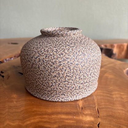 Nashiji Textured Matcha Bowl by Yokota Kenraku (Toko) — Omaki Kiln, Deep Indigo Interior, Signed Box