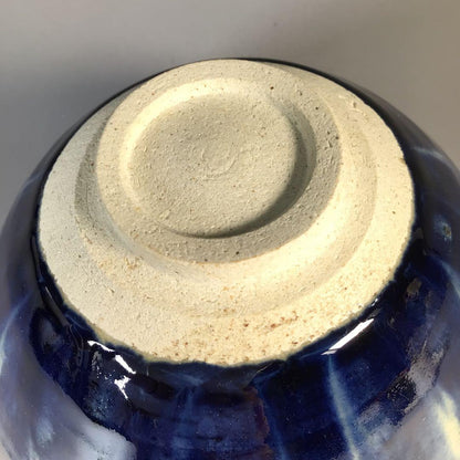 Ko-Sometsuke Tenmoku Tea Bowl by Kato Mineo - Sempo Kiln Blue Chawan with Signed Box