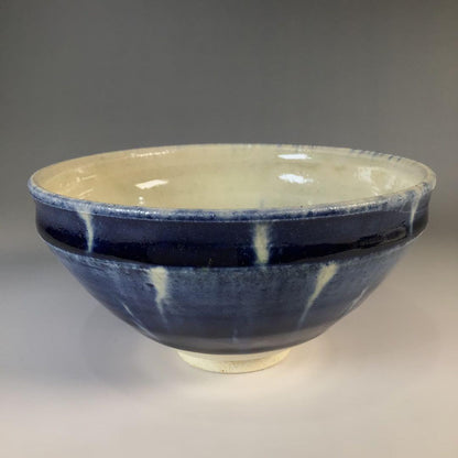 Ko-Sometsuke Tenmoku Tea Bowl by Kato Mineo - Sempo Kiln Blue Chawan with Signed Box