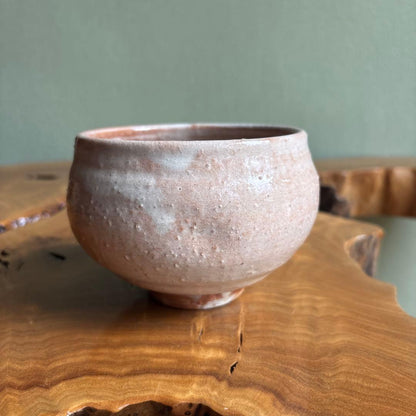 Hagi Ware Matcha Bowl by Hagijo Toen — Shiro-Hagi Glaze Chawan with Tomobako, Japanese Tea Ceremony