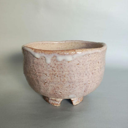Otani Keisen Hagi Tea Bowl - Keisen Kiln Wari-Kodai Chawan with Signed Box