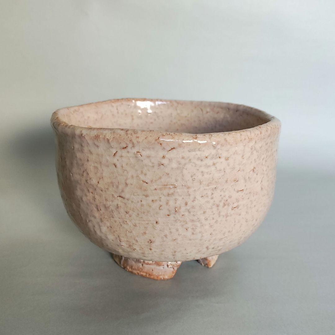 Otani Keisen Hagi Tea Bowl - Keisen Kiln Wari-Kodai Chawan with Signed Box