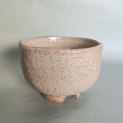 Otani Keisen Hagi Tea Bowl - Keisen Kiln Wari-Kodai Chawan with Signed Box