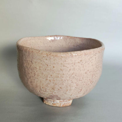 Otani Keisen Hagi Tea Bowl - Keisen Kiln Wari-Kodai Chawan with Signed Box