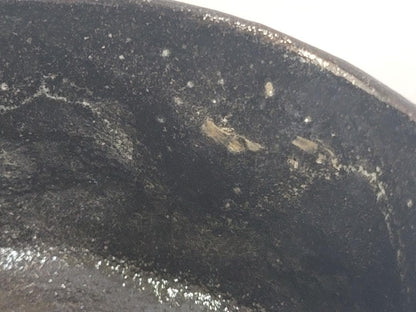 Nakamura Donen 1st Gen Black Raku Tea Bowl Rustic Sand Texture Chawan