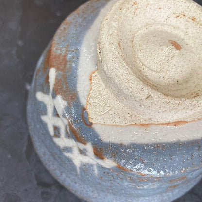 Nonaka Shunkiyo Nezumi-Shino Tea Bowl — Mino Ware Chawan with Tomobako