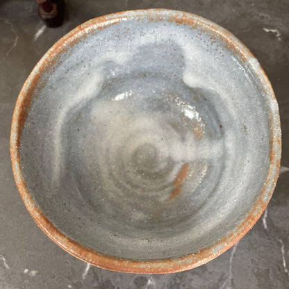 Nonaka Shunkiyo Nezumi-Shino Tea Bowl — Mino Ware Chawan with Tomobako