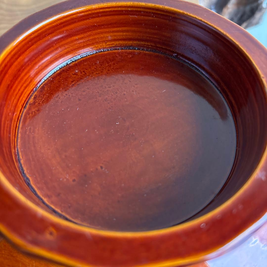 Hida Shunkei Lacquer Confectionery Bowl with Faceted Sides and Amber Translucent Finish