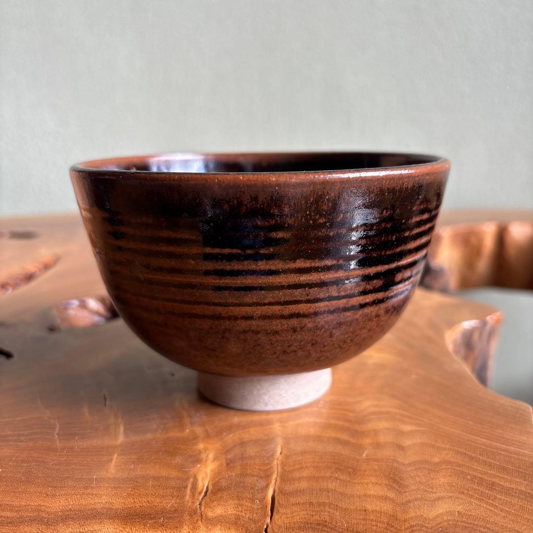 Zeze-yaki Akae Annan-utsushi — Yogaien, Seigaiha Wave Motif, Tomobako | Tea Bowl