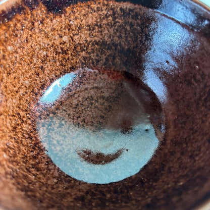 Zeze-yaki Akae Annan-utsushi — Yogaien, Seigaiha Wave Motif, Tomobako | Tea Bowl
