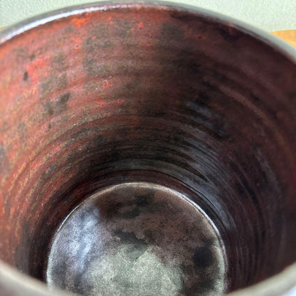 Setoguro Mizusashi by Kurata Mitsunori – Japanese Water Jar – Seto Black Ware – Japan