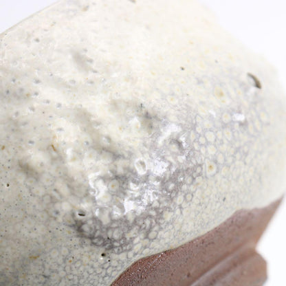 Tamba Tachikui Ash Glaze Matcha Chawan named Hakuu, Box Signed by Tea Master Hisada Soya