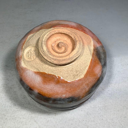 Aka-Raku Tea Bowl by Ogawa Choraku – Red Raku Matcha Bowl – Kyoto Art