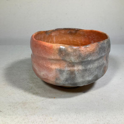 Aka-Raku Tea Bowl by Ogawa Choraku – Red Raku Matcha Bowl – Kyoto Art
