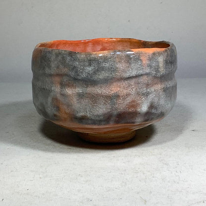 Aka-Raku Tea Bowl by Ogawa Choraku – Red Raku Matcha Bowl – Kyoto Art