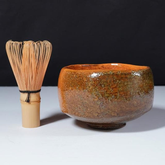 Ohi Toshiro X Chozaemon Amber Glaze Chawan with Kiln Variation