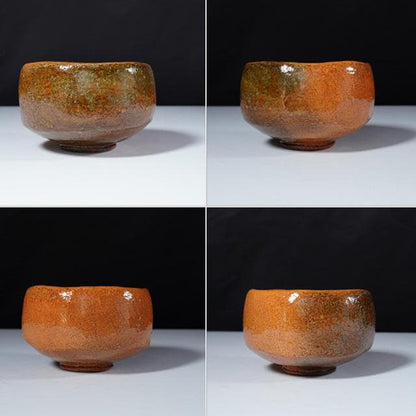 Ohi Toshiro X Chozaemon Amber Glaze Chawan with Kiln Variation