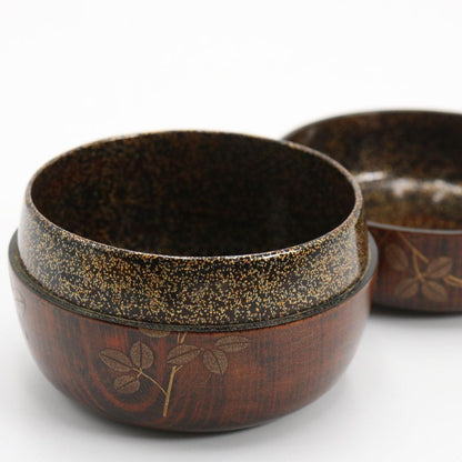 Banura Shogo Hagi Maki-e Hira-Natsume | Wood Grain Body Gold Nashiji Interior | Signed Tomobako
