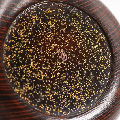 Banura Shogo Hagi Maki-e Hira-Natsume | Wood Grain Body Gold Nashiji Interior | Signed Tomobako