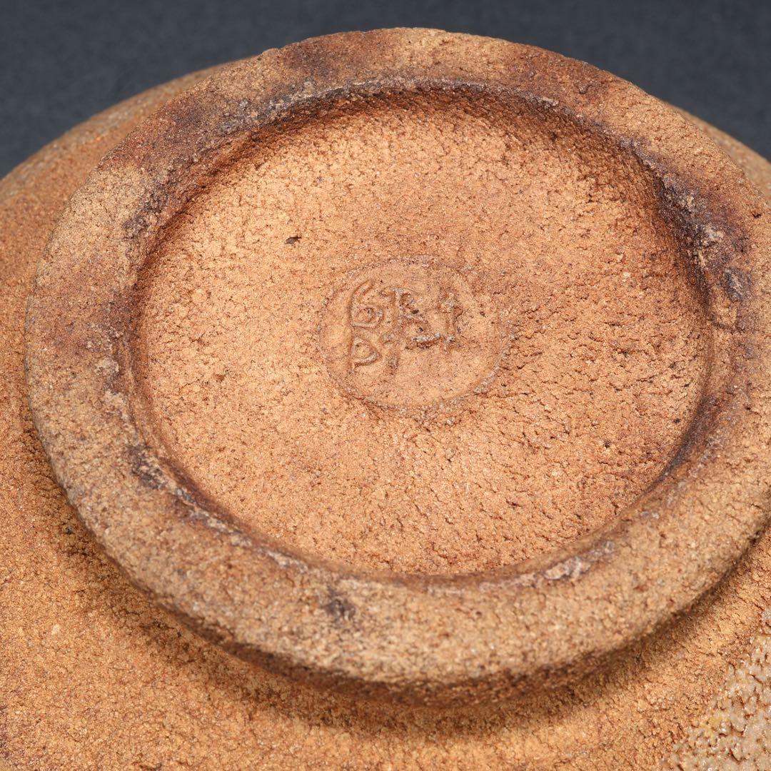 Kato Hajime — E-Karatsu Tea Bowl with Iron Lattice and Flower, Living National Treasure