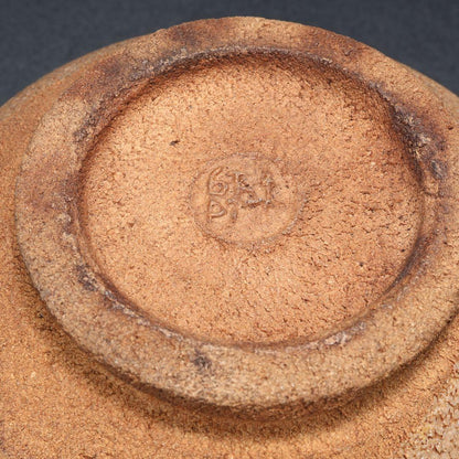 Kato Hajime — E-Karatsu Tea Bowl with Iron Lattice and Flower, Living National Treasure