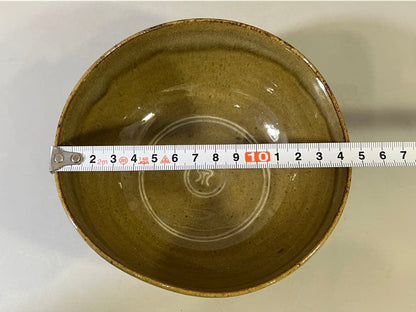Unkaku Goryeo Celadon Style Bowl by Yokoi Beikin - Japanese Ceramic Art with Crane Motif