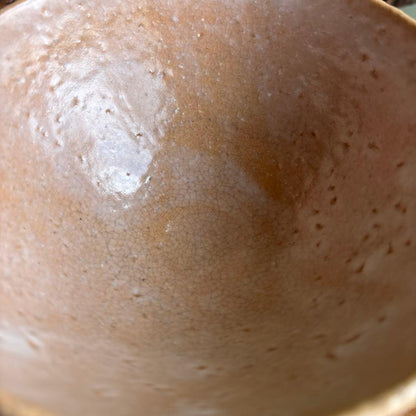 Hagi Ware Chawan — Artist Piece, Soft Pink Glaze, Signed Box