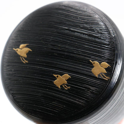 Nami-nuri Wave Chidori Chu-natsume Tea Caddy by Tsukuki Ryosai