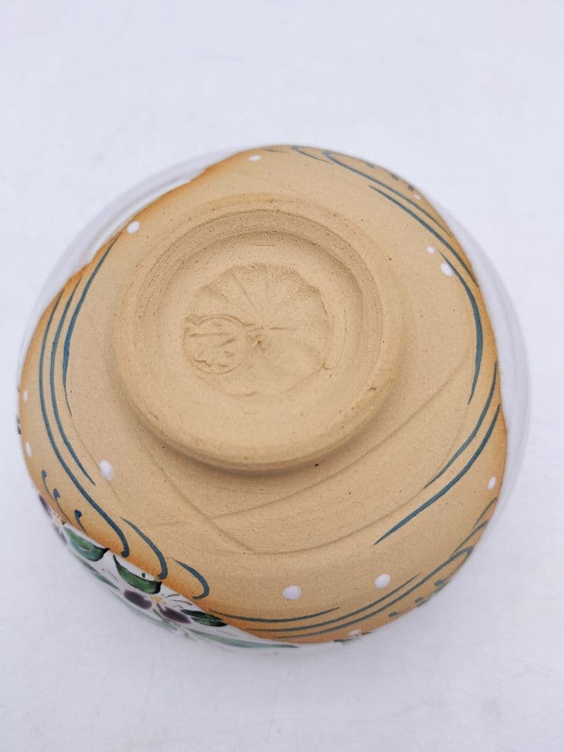 Haiyu Tsuyukusa-e Chawan by Nakamura Ryoji — Ash Glaze Tea Bowl with Dayflower Painting