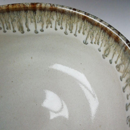 Arita Ware Tea Bowl by Keizan - Cascading Drip Glaze Chawan with Signed Box