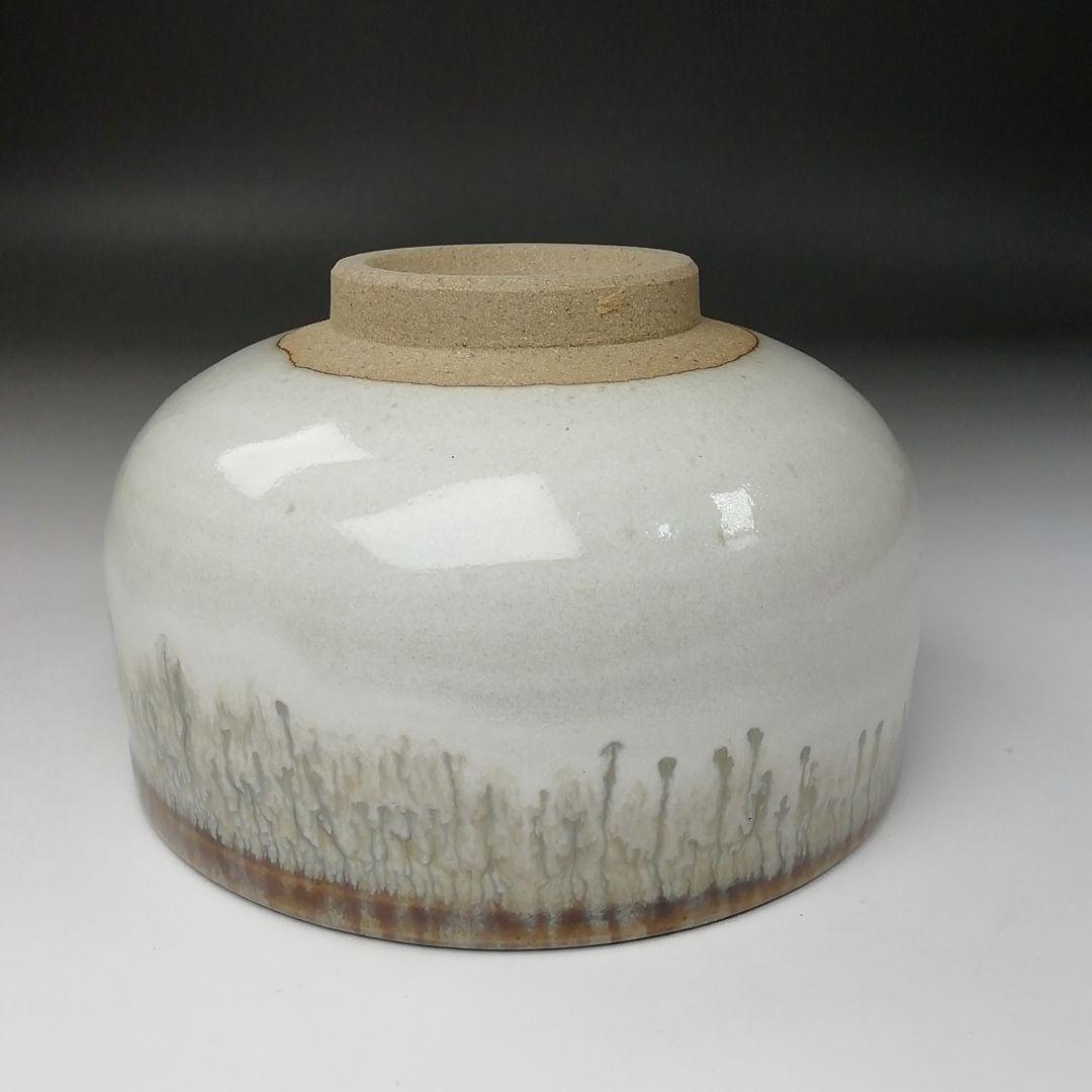 Arita Ware Tea Bowl by Keizan - Cascading Drip Glaze Chawan with Signed Box