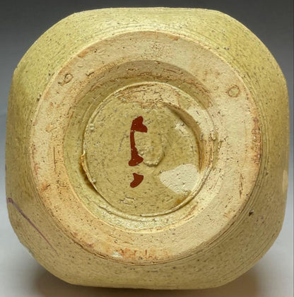 Shinsho-ji Tozu Kiln Vase by Fujimoto Akinari | Abstract Overglaze Enamel Stoneware