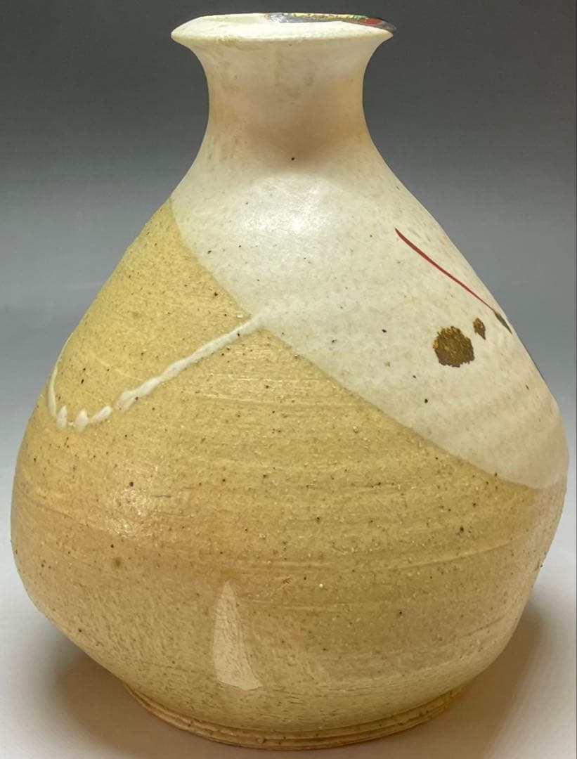 Shinsho-ji Tozu Kiln Vase by Fujimoto Akinari | Abstract Overglaze Enamel Stoneware