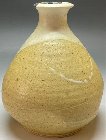 Shinsho-ji Tozu Kiln Vase by Fujimoto Akinari | Abstract Overglaze Enamel Stoneware