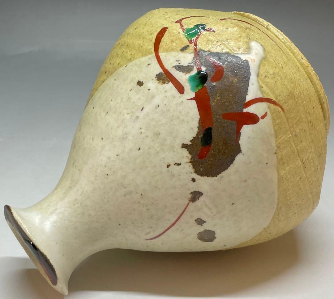 Shinsho-ji Tozu Kiln Vase by Fujimoto Akinari | Abstract Overglaze Enamel Stoneware